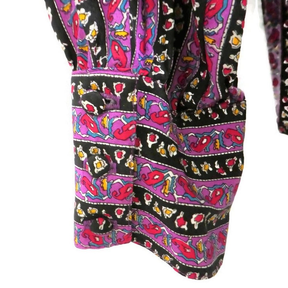 SiLK Lloyd Williams Limited Saks Blouse Pure Silk Secretary Neck Tie Bow M - Picture 6 of 8